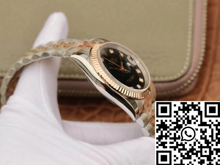 116231 Diamond Datejust Black Factory GM Rolex Dial 1129